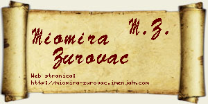 Miomira Zurovac vizit kartica